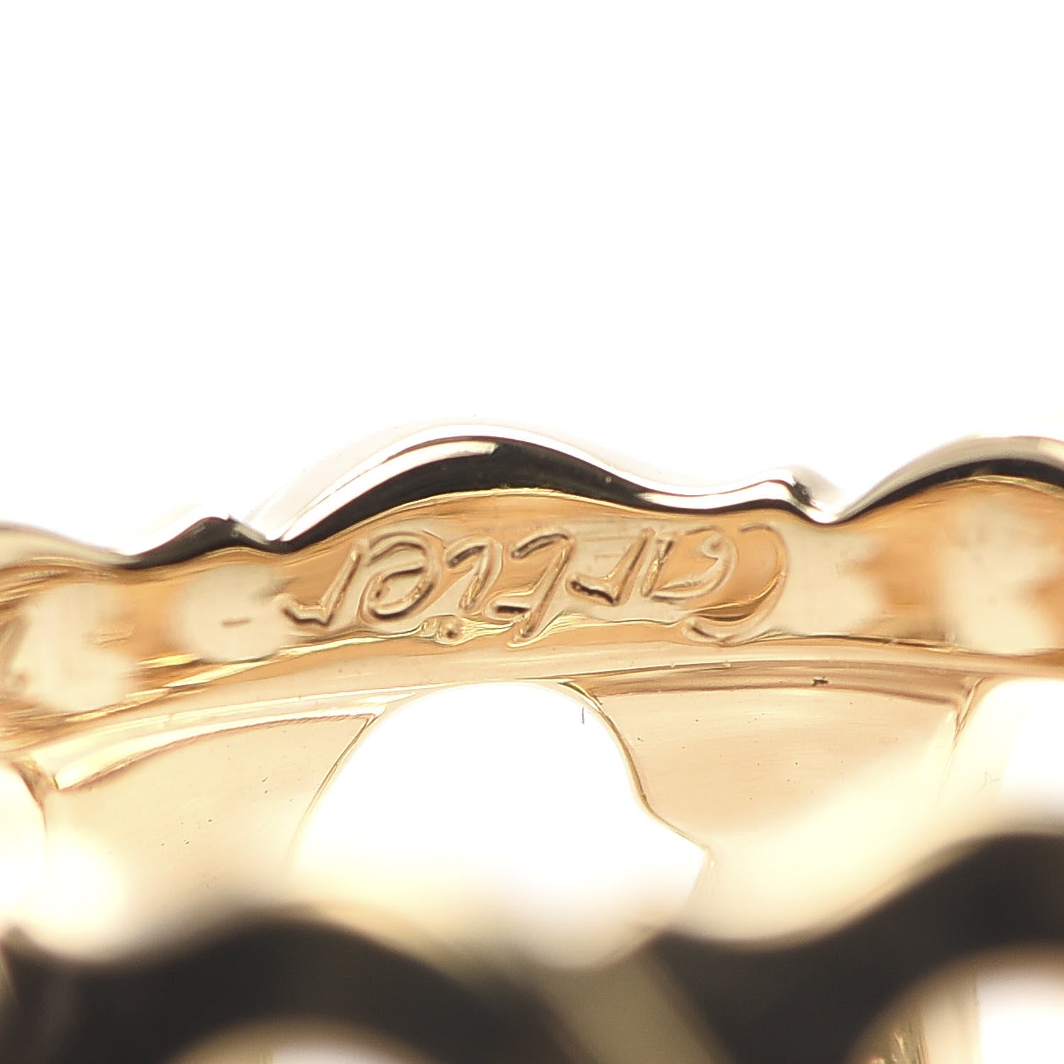 Cartier 18K Yellow Gold Diamond 13mm C De Ring 50 5.25 6 of 6
