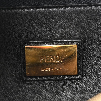 Fendi Vitello Seta Shiny Nappa Medium Peekaboo Iconic Satchel Black 6 of 10