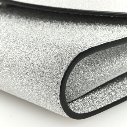 Christian Louboutin Glitter Calfskin Loubi54 Wallet On Chain Silver 8 of 11