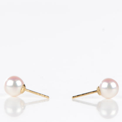Mikimoto 18K Yellow Gold 8mm Pearl Stud Earrings 3 of 4