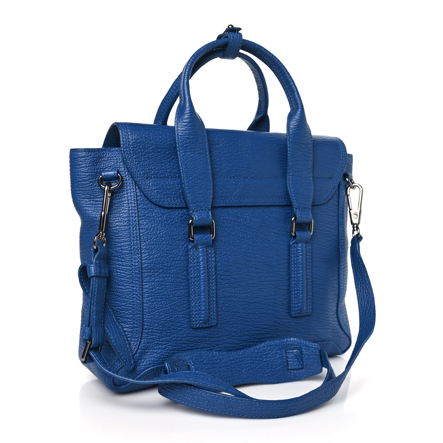Textured Calfskin Medium Pashli Satchel Cobalt