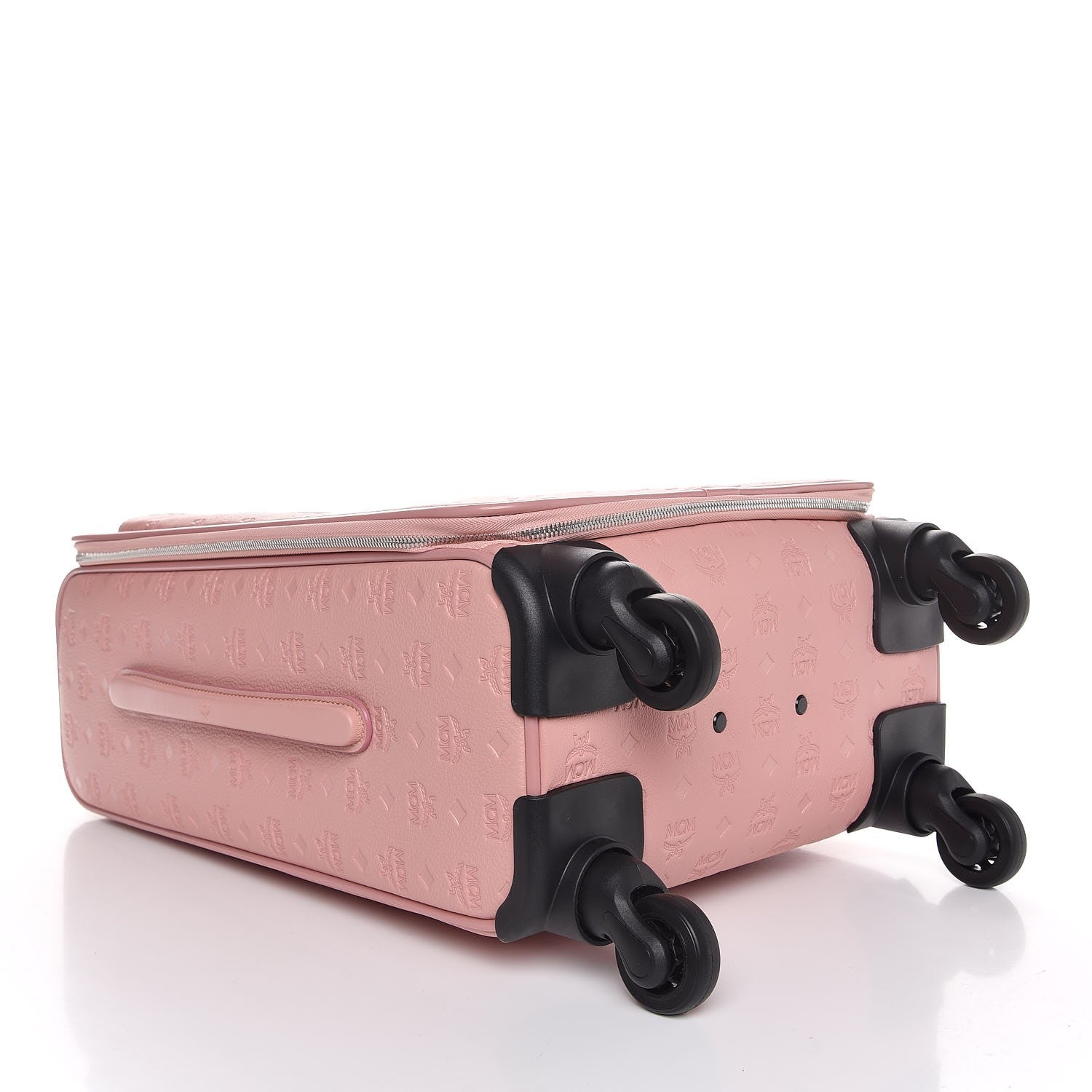 MCM Calfskin Ottomar Monogram Luggage Pink 4 of 7