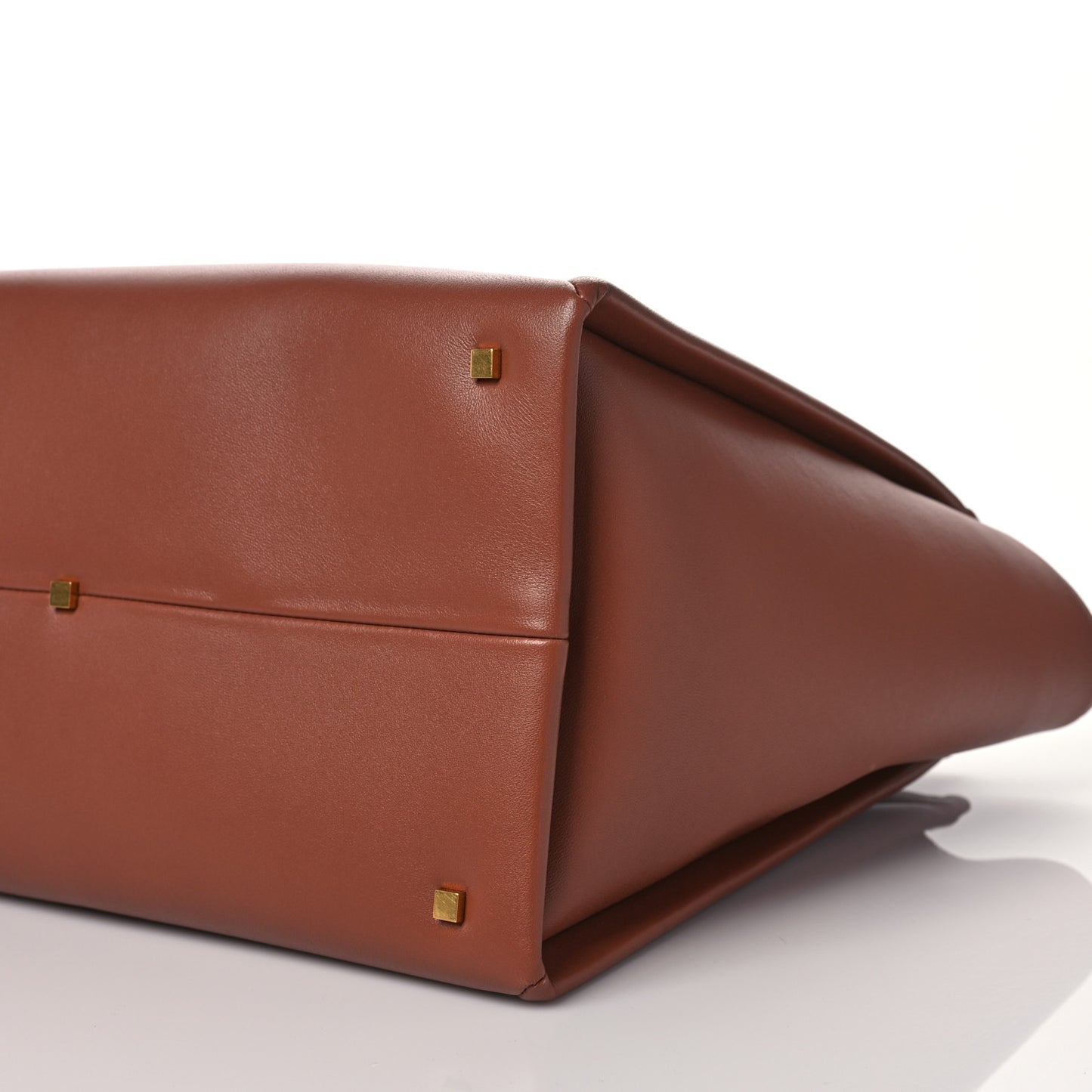 Nappa Large One Stud Handbag Gingerbread