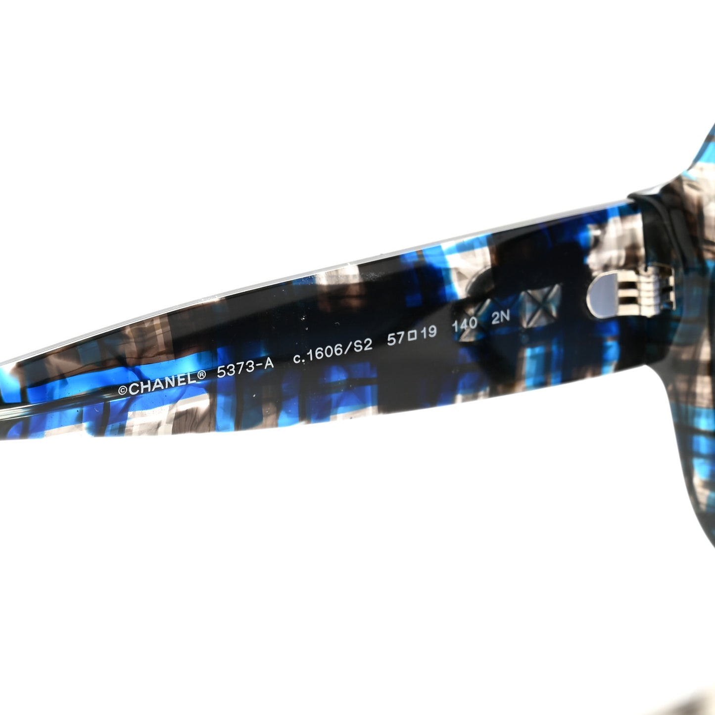 Acetate Tweed CC Sunglasses 5373 Blue Multicolor