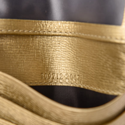 Gucci Textured Calfskin Betty Card Case Gold 7 of 7