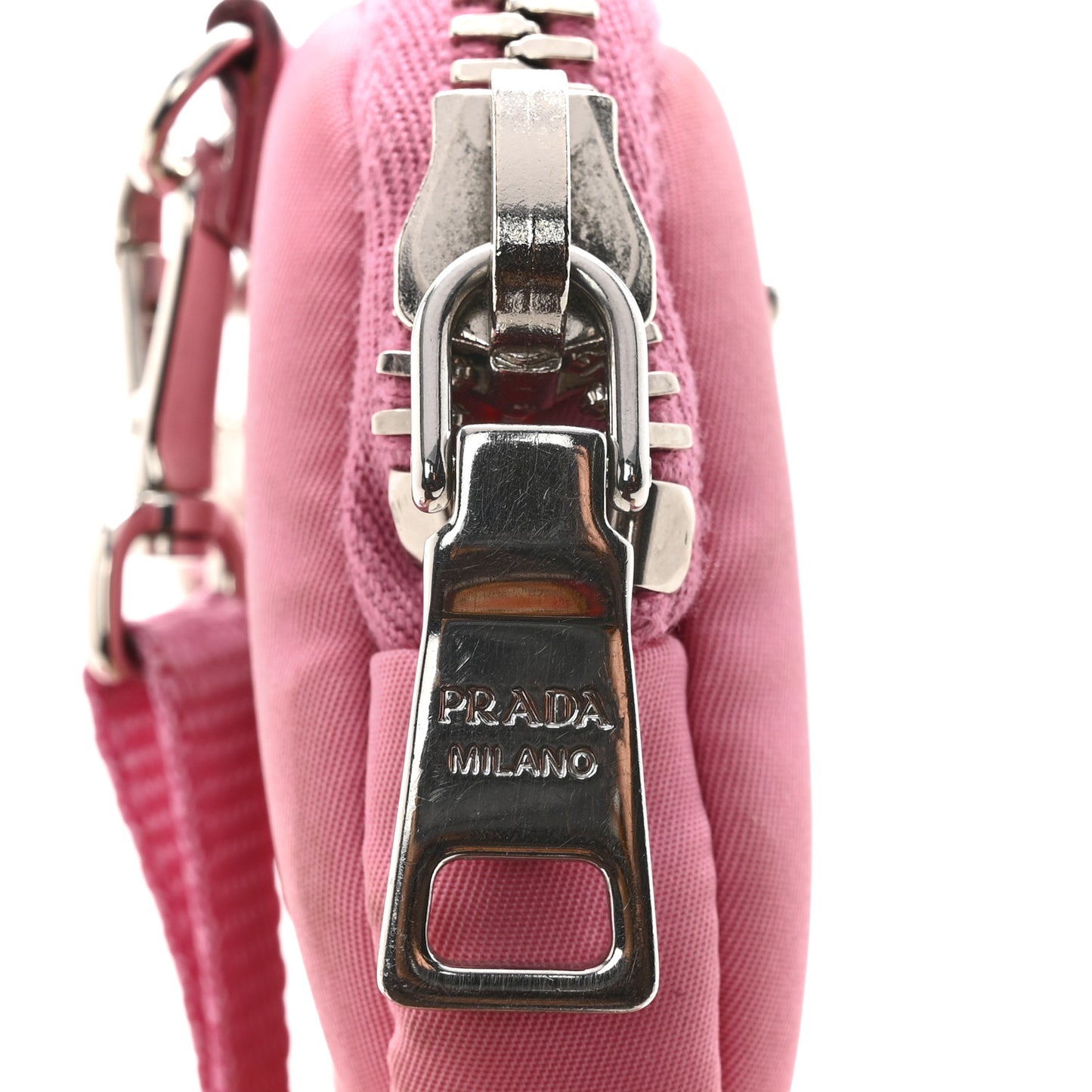 Re-Nylon Triangle Micro Crossbody Pouch Pink