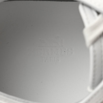 Hermes Canvas Calfskin Get Sneakers 36 Prunoir White 6 of 8