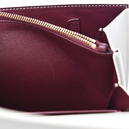Saint Laurent Grain De Poudre Monogram Cassandra Chain Wallet Crema Soft Rouge Legion 8 of 9