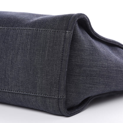 Chanel Denim Large Deauville Tote Dark Blue 9 of 10