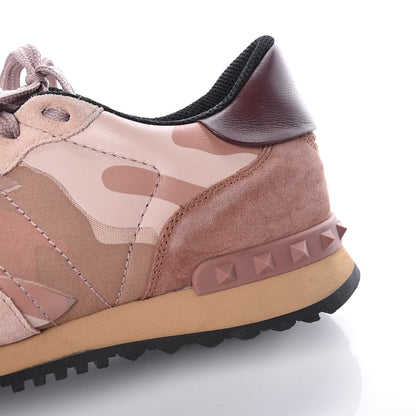 Valentino Garavani Nappa Fabric Suede Camouflage Womens Rockrunner Sneakers 39 Multicolor 14 of 15