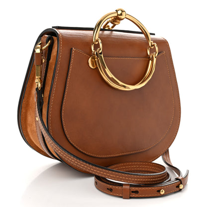 Chloe Calfskin Suede Medium Nile Bracelet Bag Caramel 3 of 10