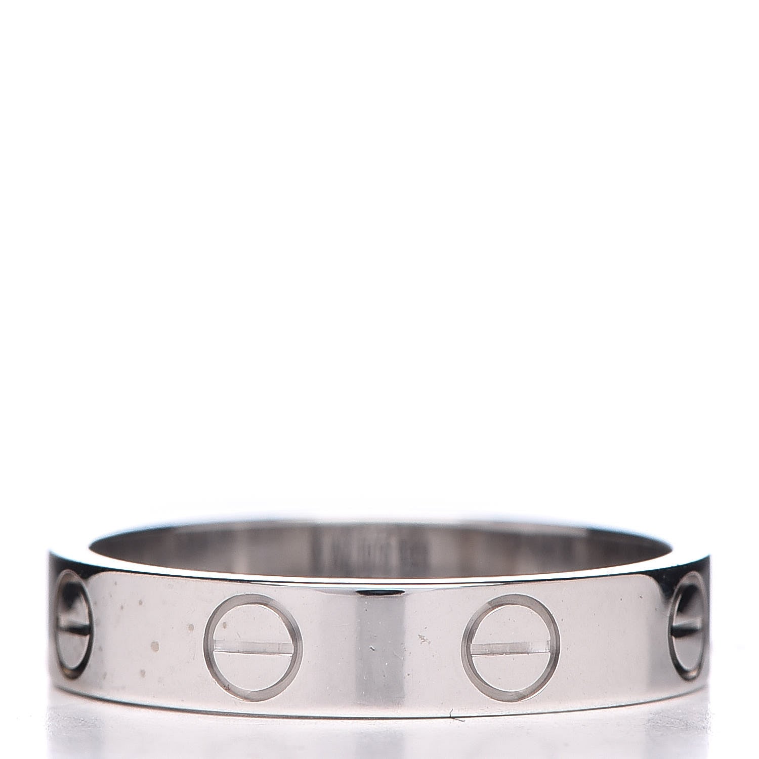 Cartier 18K White Gold 3.5mm LOVE Wedding Band Ring 50 5.25 3 of 4