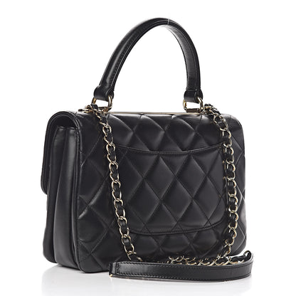 Chanel Lambskin Quilted Small Trendy CC Dual Handle Flap Bag Black 3 of 13