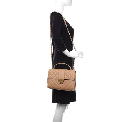 Chanel Calfskin Quilted Chevron In The City Bag Beige 2 of 12