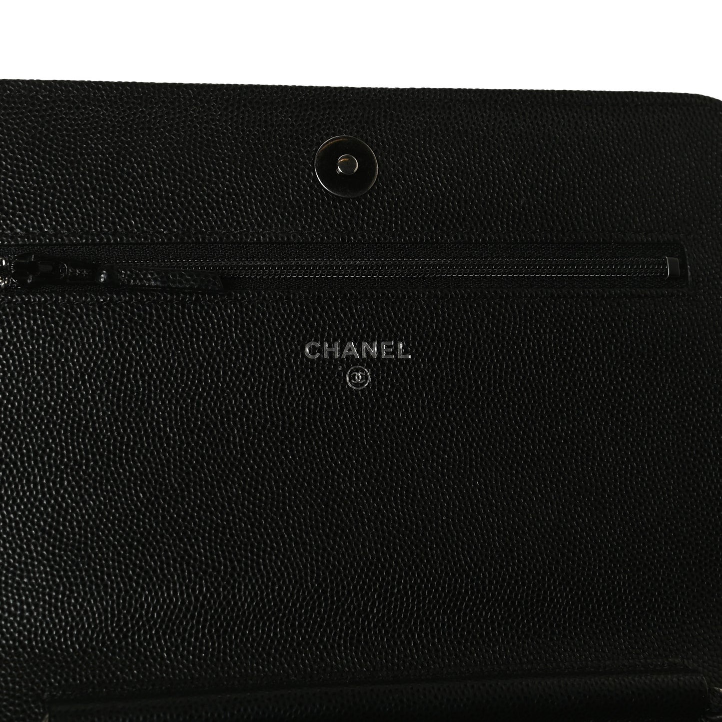 Caviar Quilted Boy Wallet On Chain WOC Black