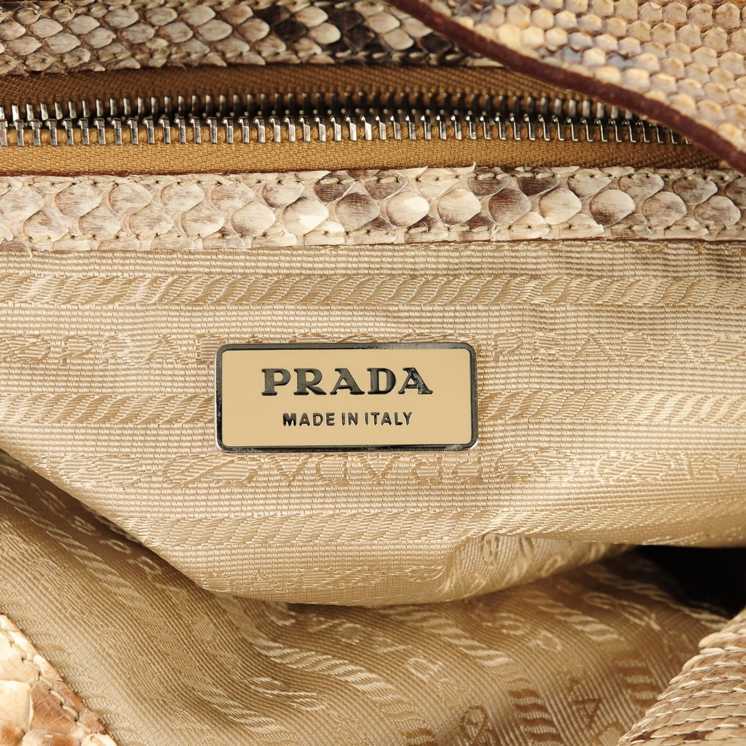Prada Python Logo Hobo Roccia 6 of 7