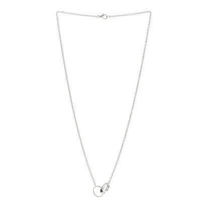 Cartier 18K White Gold Interlocking LOVE Necklace 2 of 5
