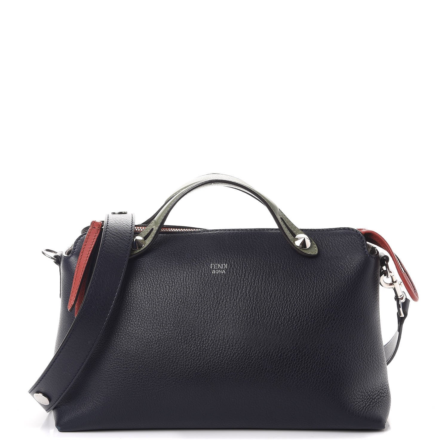 Fendi Vitello Dolce 4 Color Medium By The Way Boston Bag Blue Notte Multicolor 1 of 11