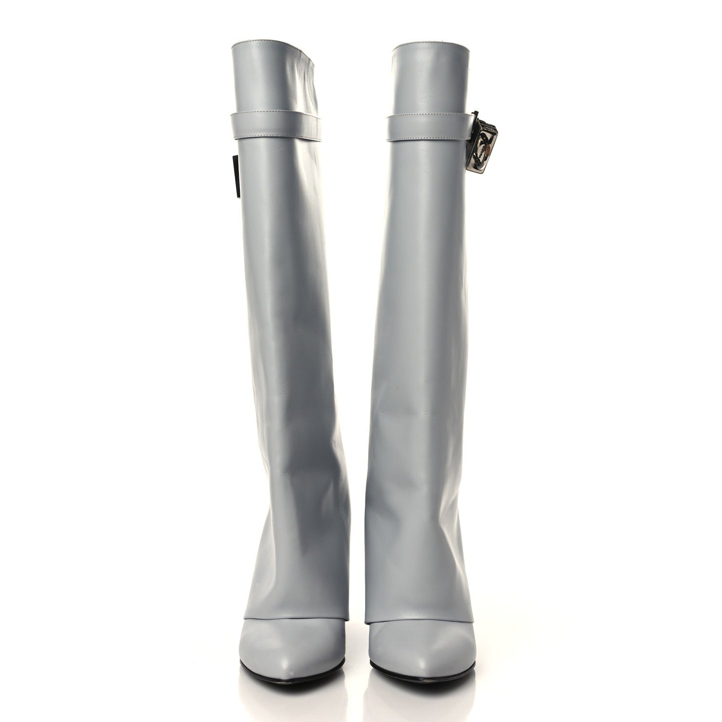 Box Calfskin Shark Lock Pant Boots 38 Grey