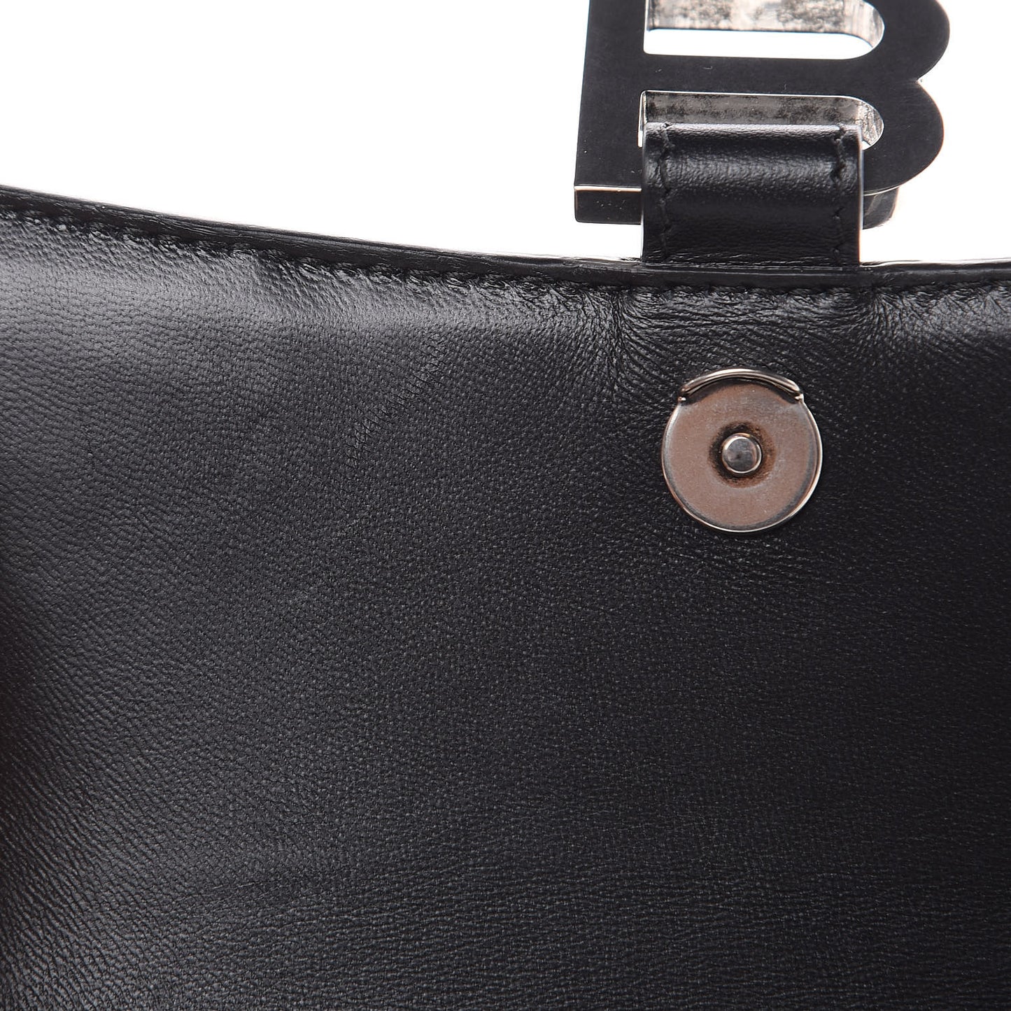 Smooth Calfskin Graffiti Hourglass Top Handle Bag XS Black White