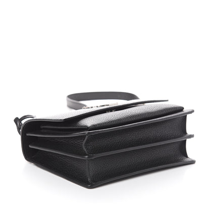 Saint Laurent Grained Calfskin Medium Monogram Sunset Satchel Black 3 of 8