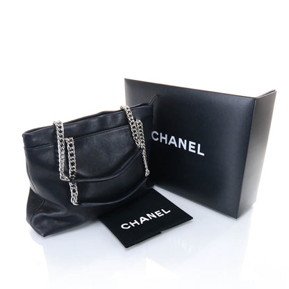 Chanel Caviar Leather CC Tote Black 3 of 9