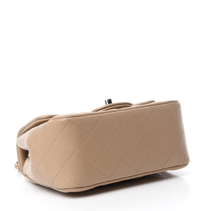 Chanel Lambskin Quilted Mini Square Flap Beige 4 of 11