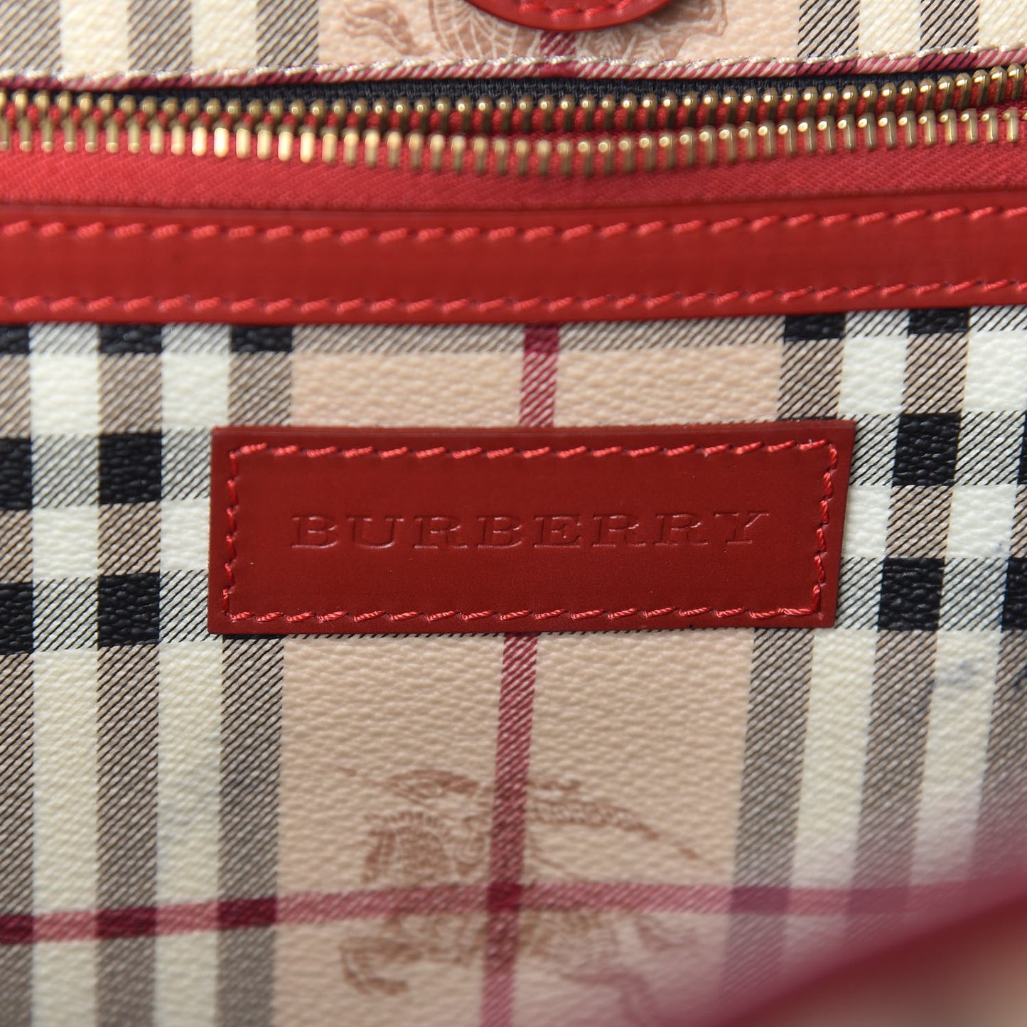 Haymarket Check Small Canterbury Tote Coral Red