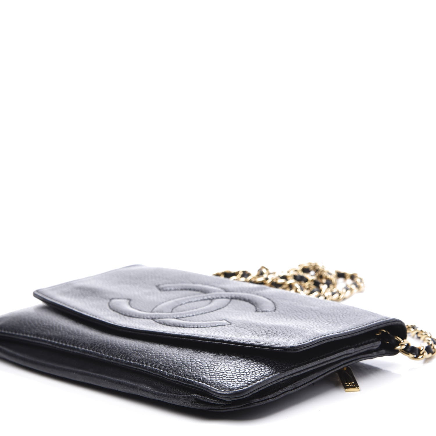 Chanel Caviar Timeless CC Wallet On Chain WOC Black 6 of 12
