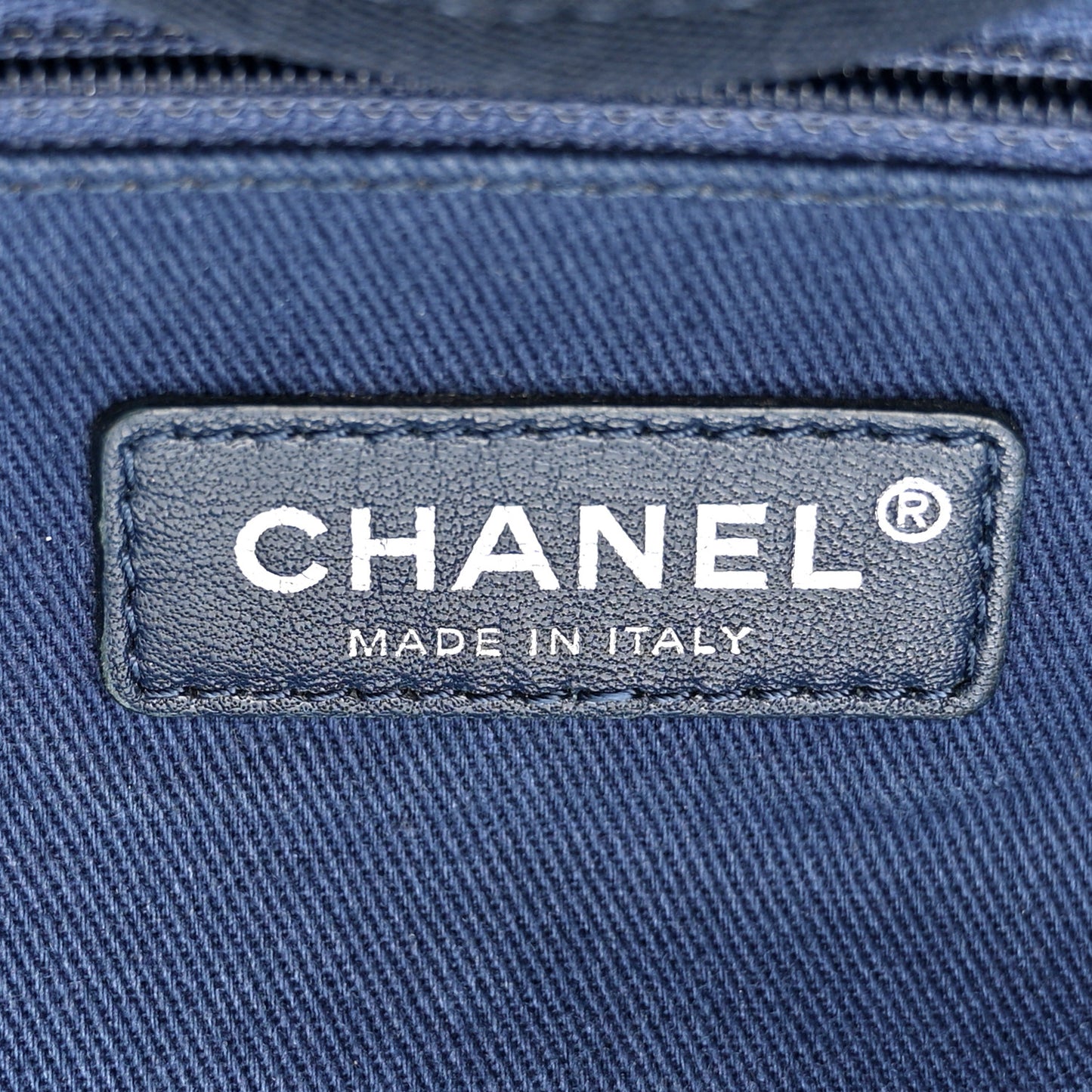 Canvas Sequin Medium Deauville Tote Navy