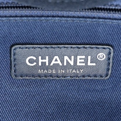 Chanel Canvas Sequin Medium Deauville Tote Navy 6 of 14