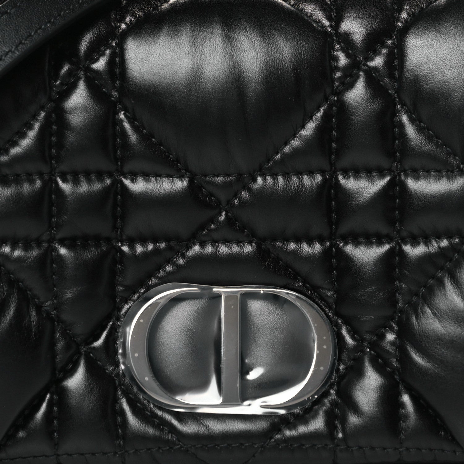 Christian Dior Calfskin Macrocannage Mini Caro Bag Black 8 of 10