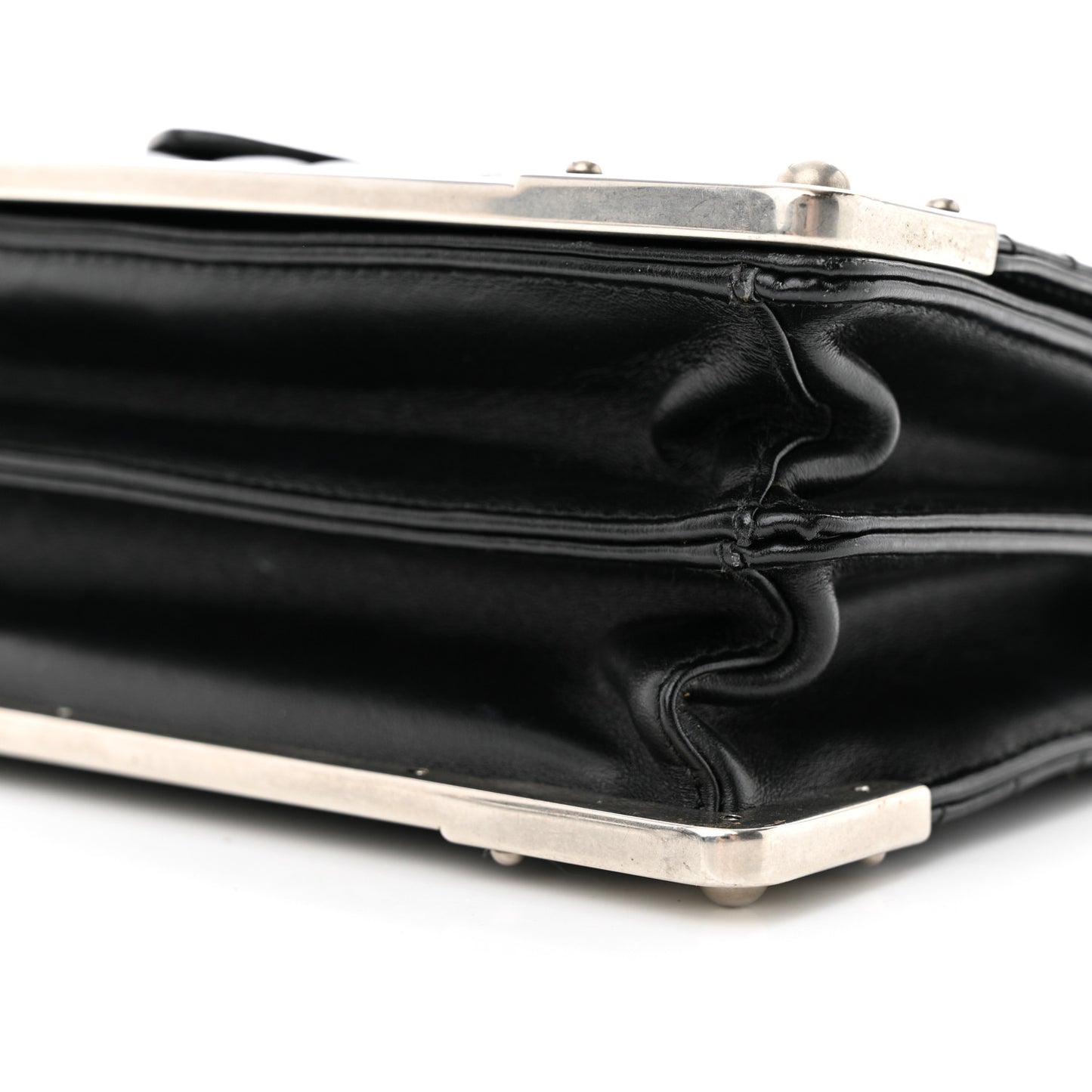 Soft Calfskin Impunture Diagramme Cahier Bag Black
