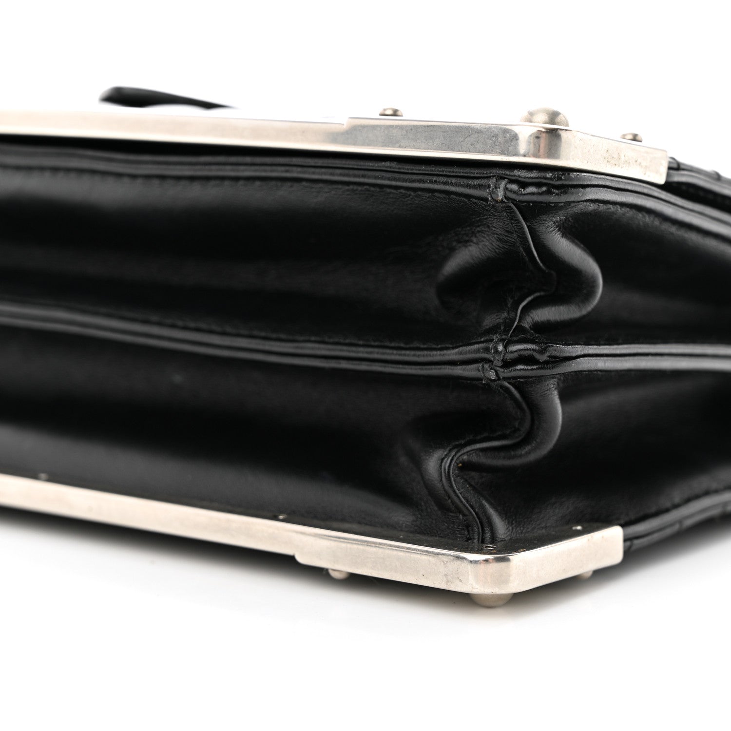 Prada Soft Calfskin Impunture Diagramme Cahier Bag Black 9 of 11