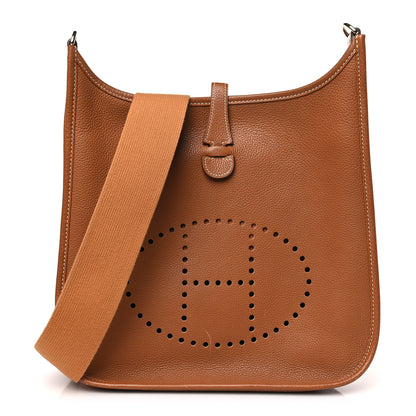 Hermes Taurillon Clemence Evelyne II PM Gold 1 of 10
