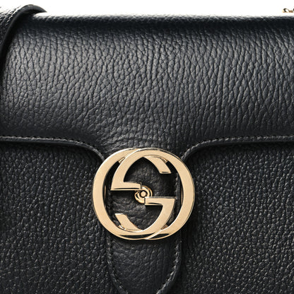 Gucci Dollar Calfskin Small Interlocking G Shoulder Bag Black 9 of 11