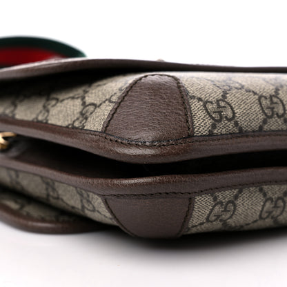 Gucci GG Supreme Monogram Web Small Neo Vintage Double Flap Messenger Bag Beige New Acero 11 of 12