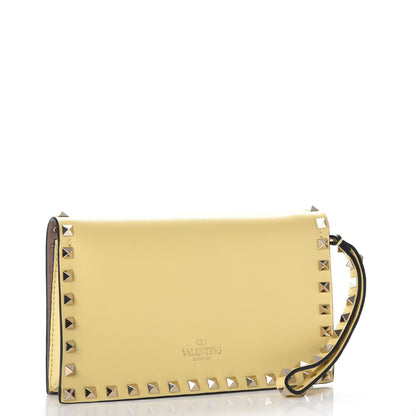 Valentino Garavani Nappa Small Rockstud Wristlet Clutch Light Yellow 3 of 8