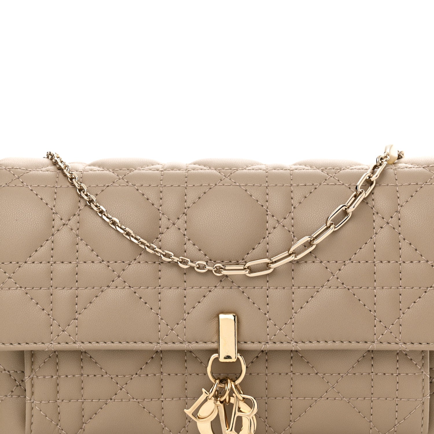 Christian Dior Lambskin Cannage Chain My Dior Daily Chain Pouch Powder Beige 8 of 10