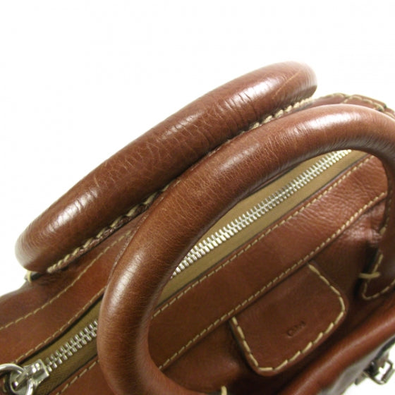 Chloe Calfskin Small Edith Satchel Brown 5 of 9