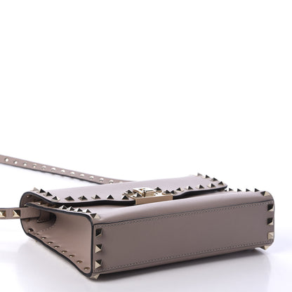 Valentino Garavani Vitello Medium Rockstud Flip Lock Crossbody Bag Poudre 4 of 9