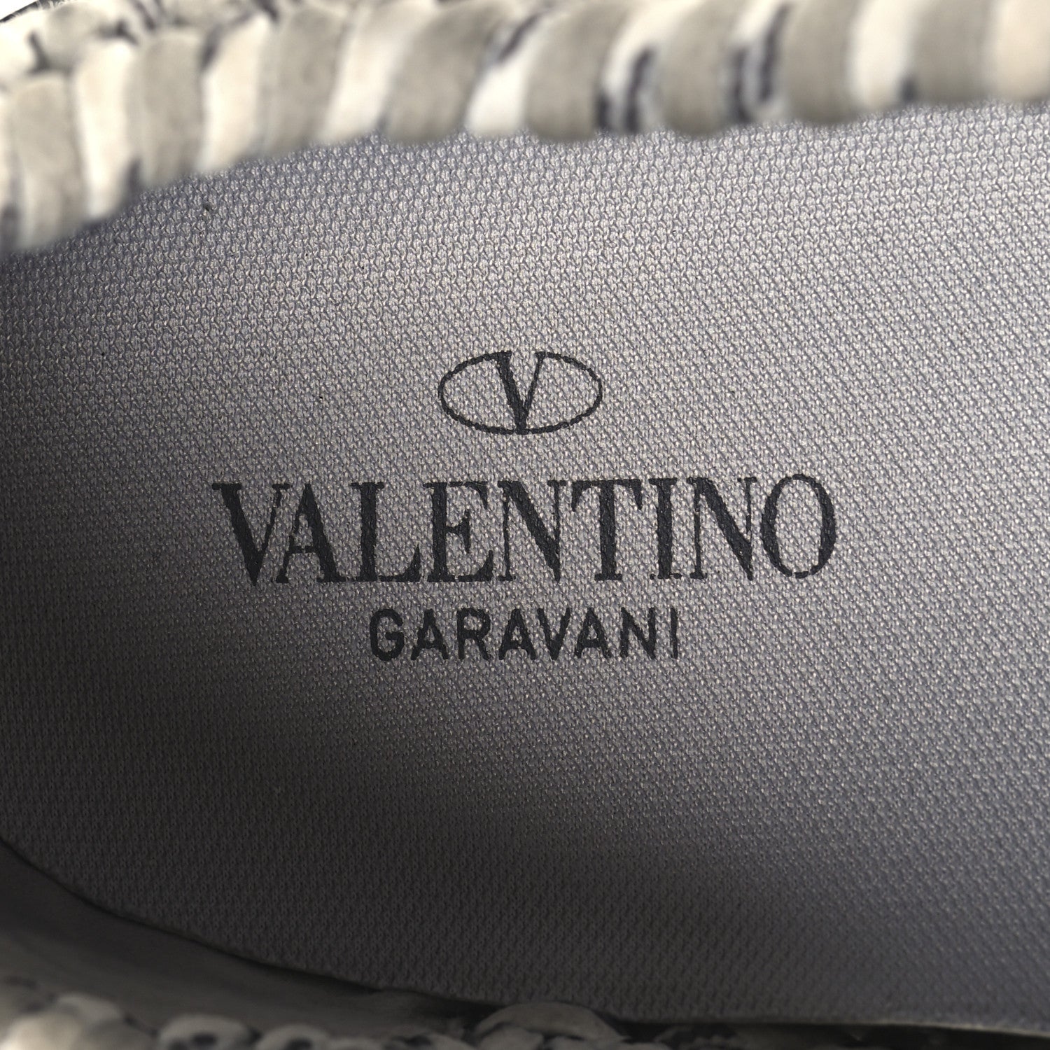 Valentino Garavani Fabric Crochet Mens Low Top Sneakers 44 Pastel Grey 9 of 12
