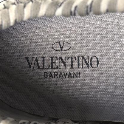 Valentino Garavani Fabric Crochet Mens Low Top Sneakers 44 Pastel Grey 9 of 12