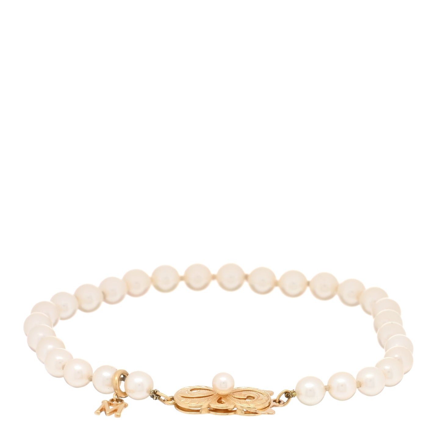18K Yellow Gold Akoya Cultured Pearl 5-5.5mm Strand Bracelet