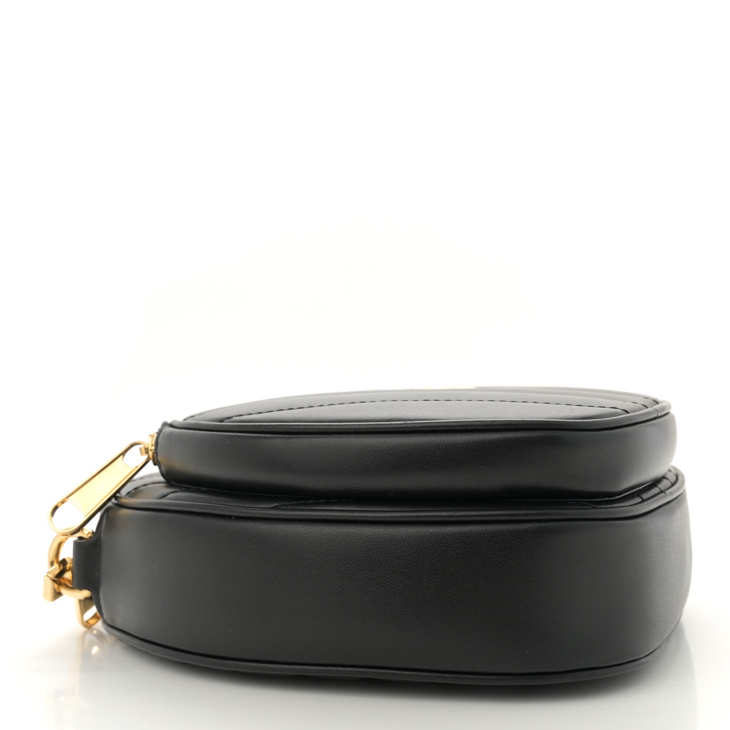 Gucci Calfskin Matelasse Diagonal Mini Interlocking G Heart Shoulder Bag Black 4 of 11