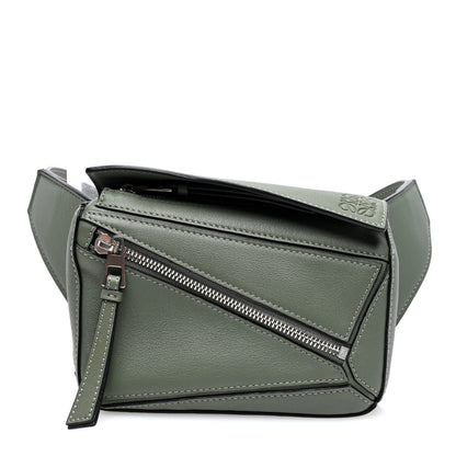 Loewe Calfskin Mini Puzzle Bumbag Dark Sage 1 of 8