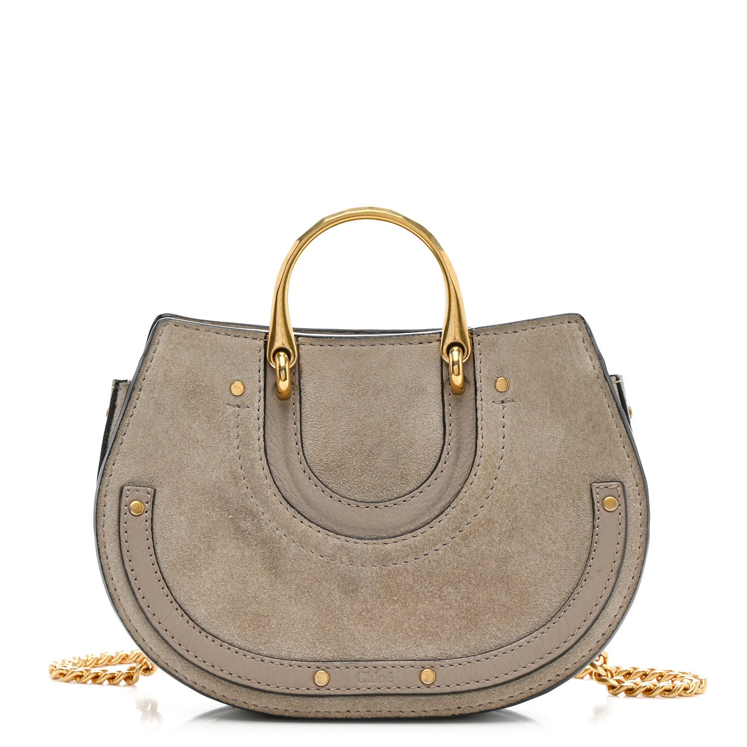 Chloe Calfskin Suede Mini Pixie Signature Belt Bag Motty Grey 1 of 12