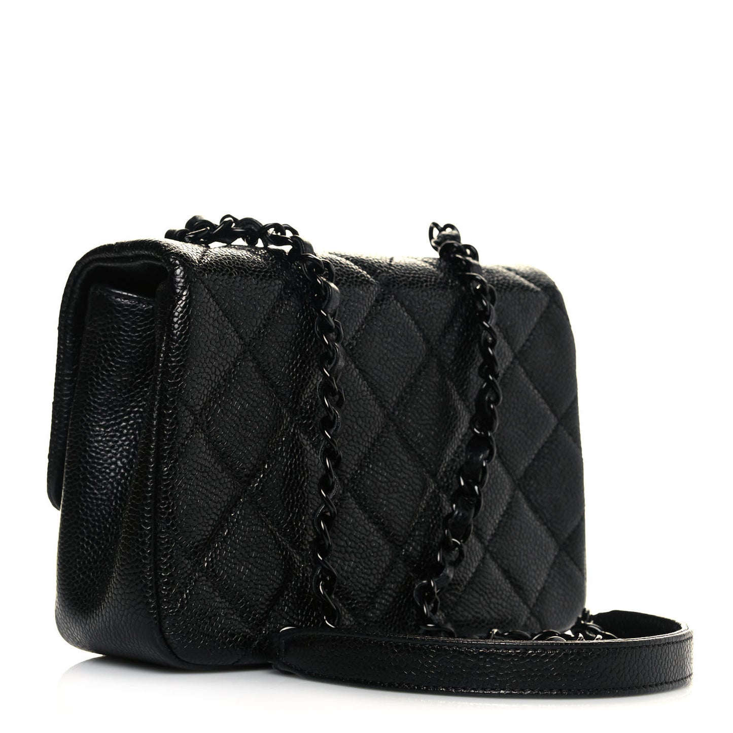 Caviar Quilted Incognito Mini Square Flap Black