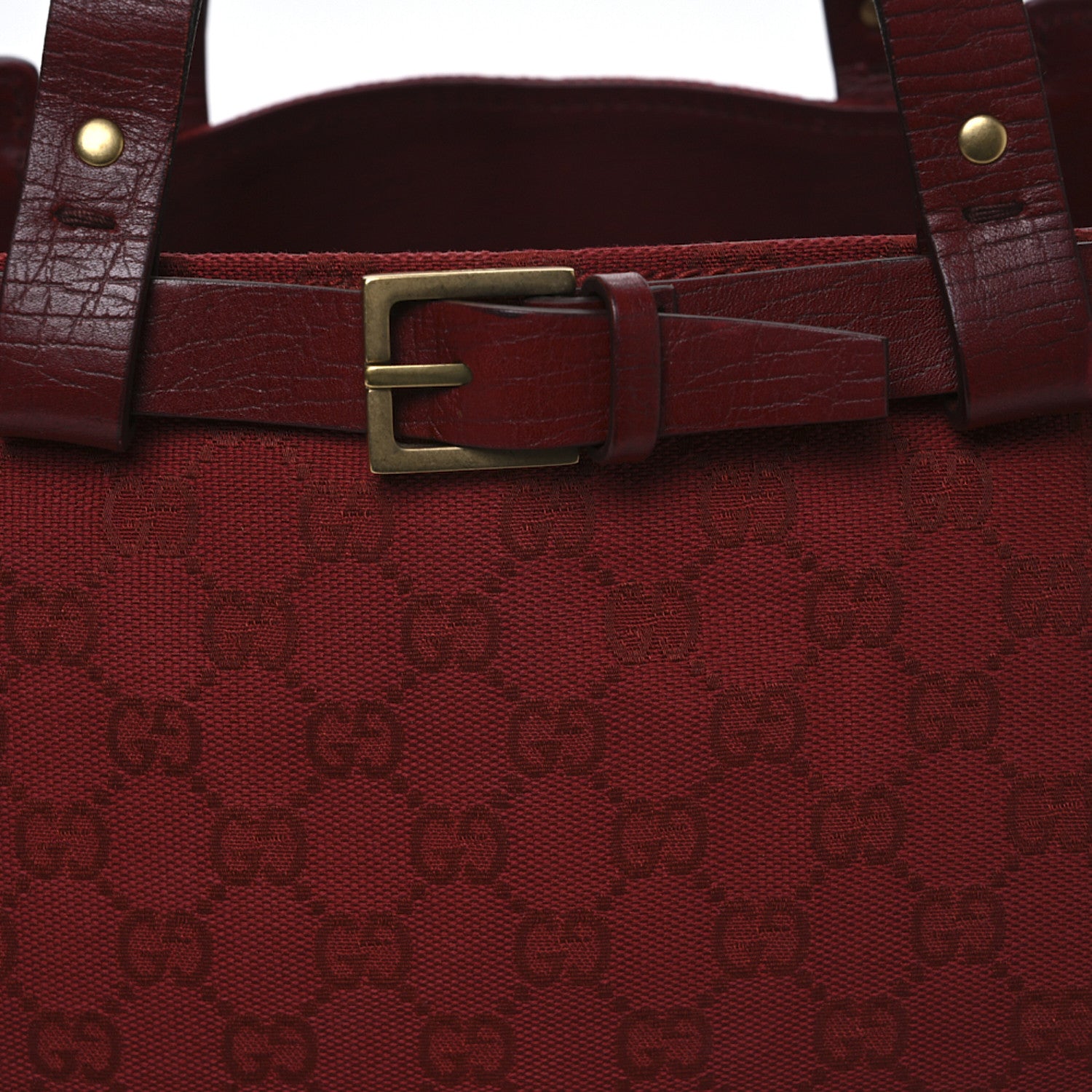 Gucci Monogram Large Tote Red 8 of 15