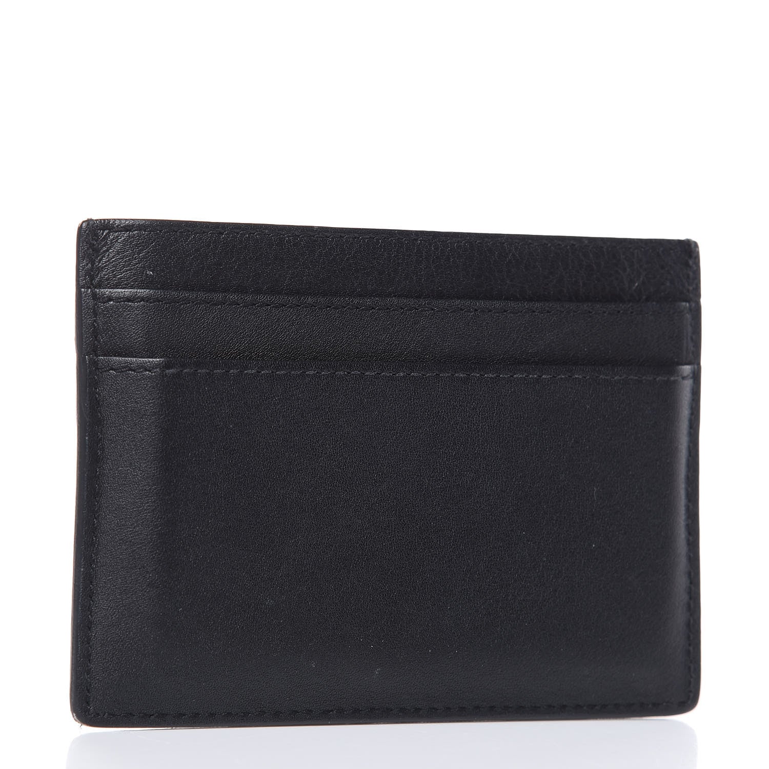 Saint Laurent Calfskin Monogram Credit Card Case Black 3 of 8